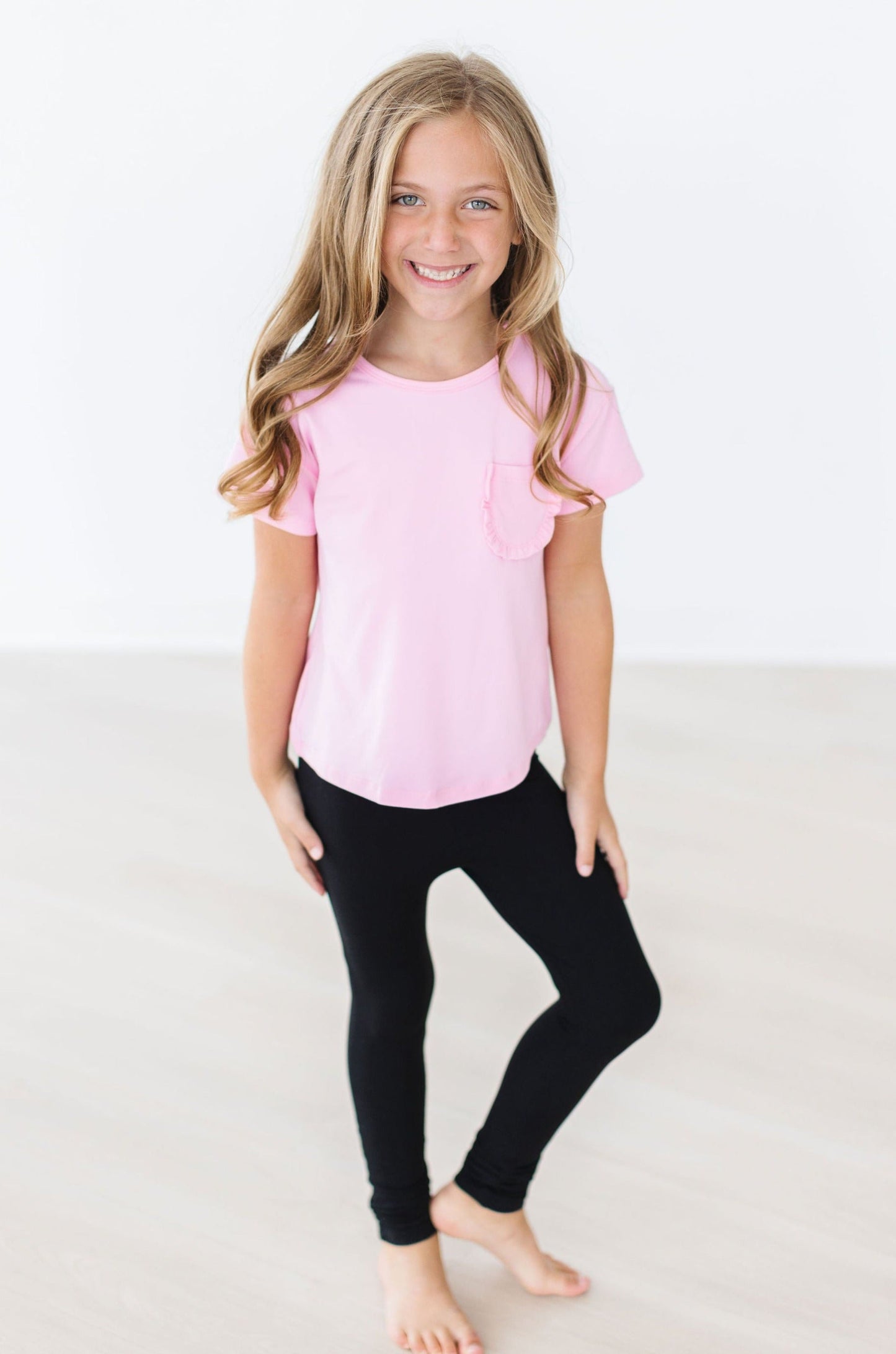 Bubblegum Pink Ruffle Pocket Tee - Mila & Rose ®