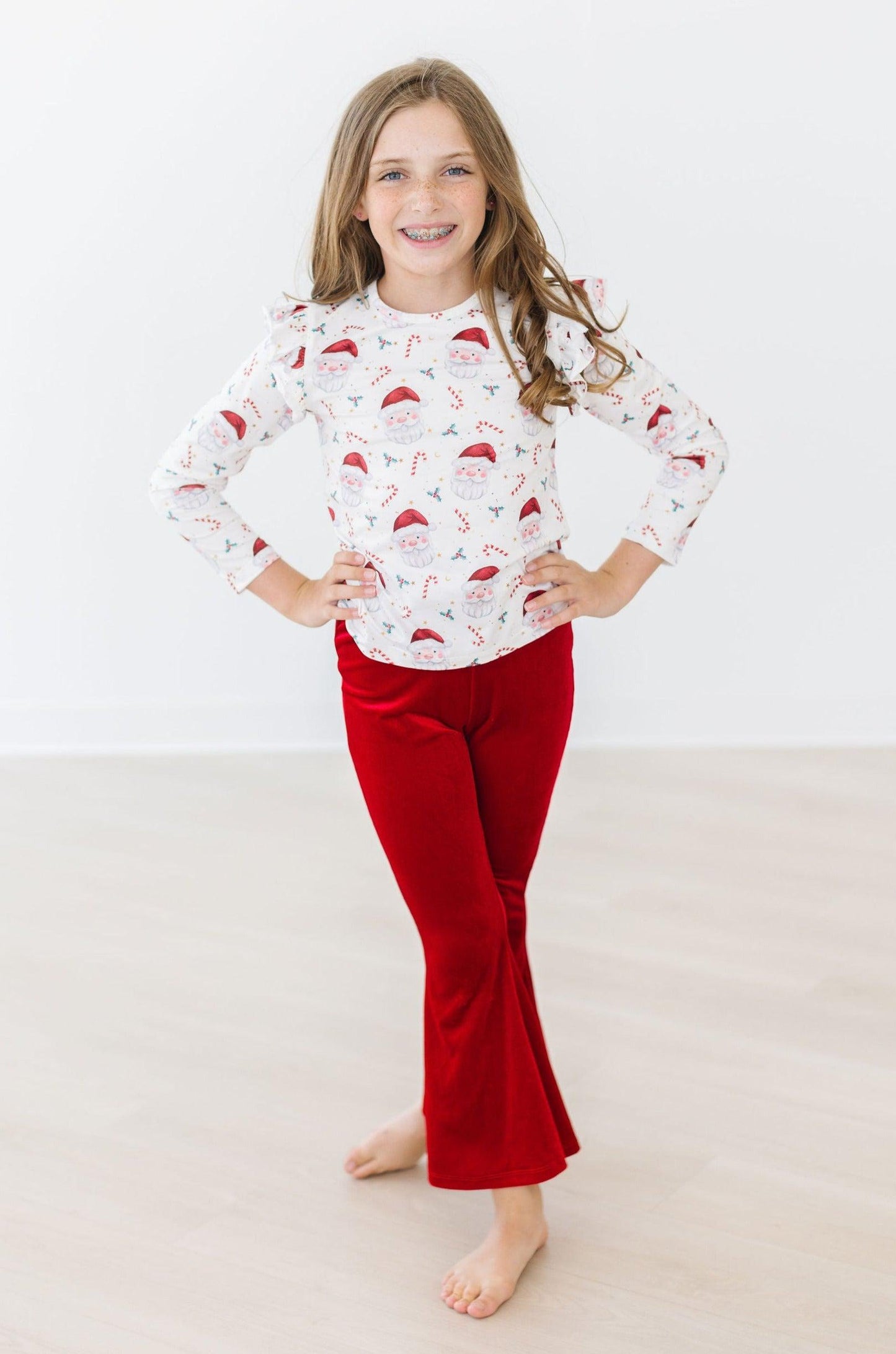 Mistletoe Magic L/S Ruffle Tee - Mila & Rose ®