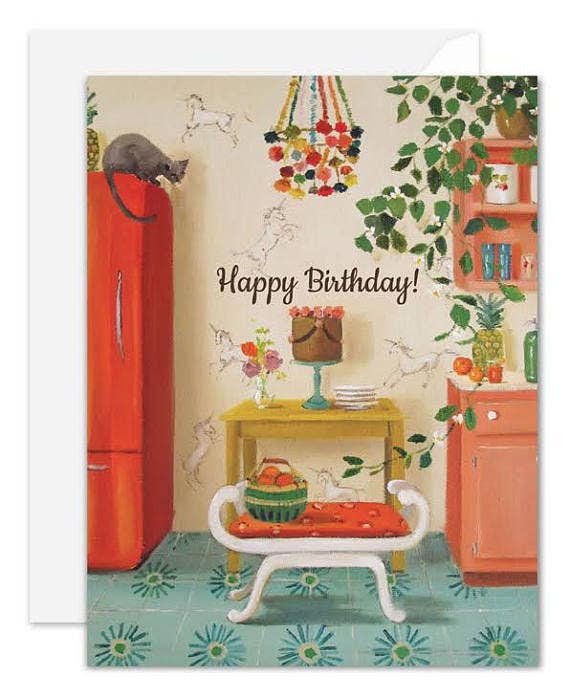 Birthday Card - Unicorns - Janet Hill