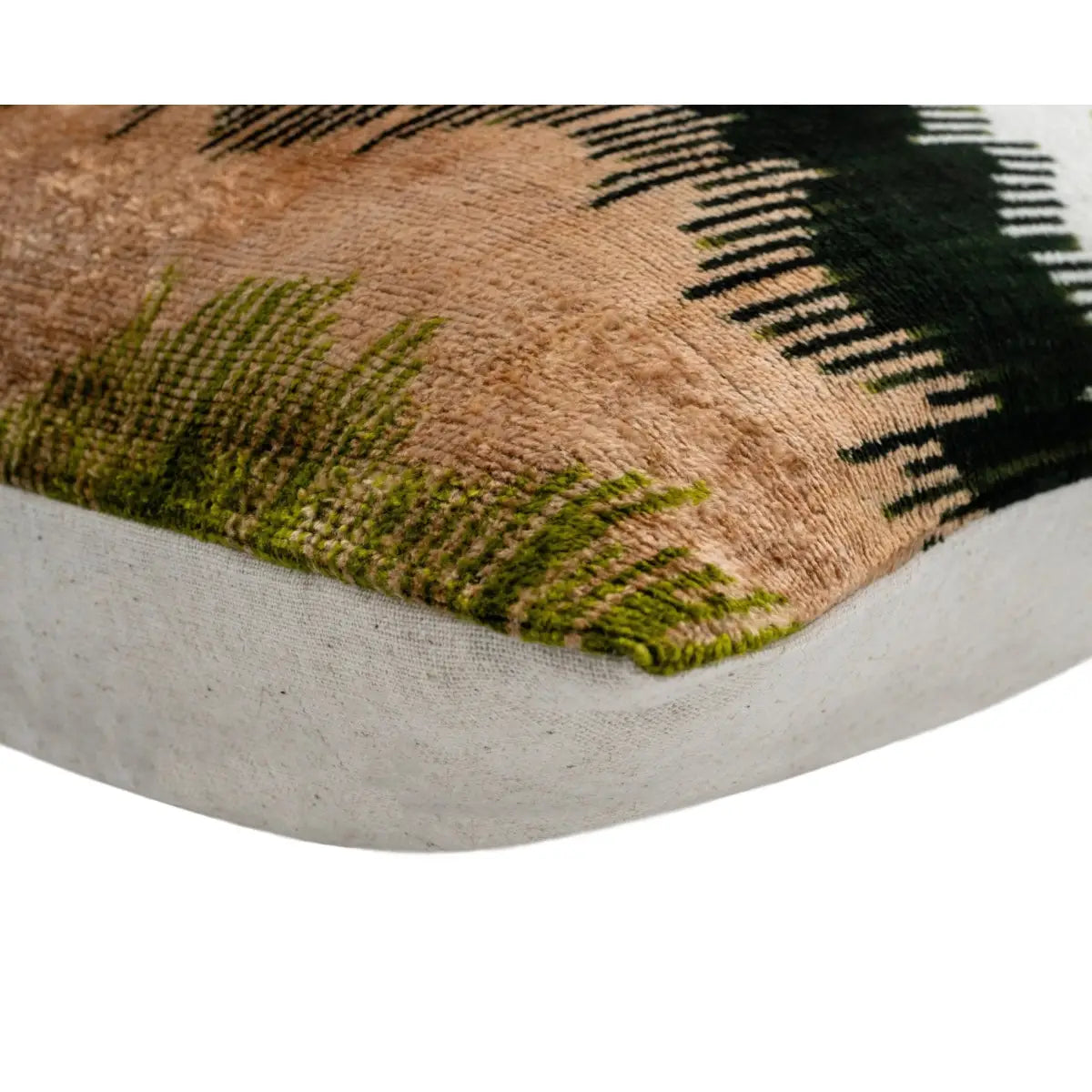 16x24 in Earthy Wave Pattern Throw Pillow Modern Beige Green Black & White Cushion for Versatile Home Décor Down