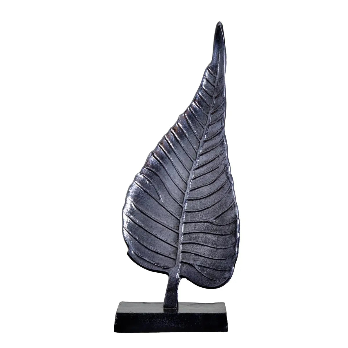17” Aluminum Bodhi Leaf Decorative Accent - Nearly Natural