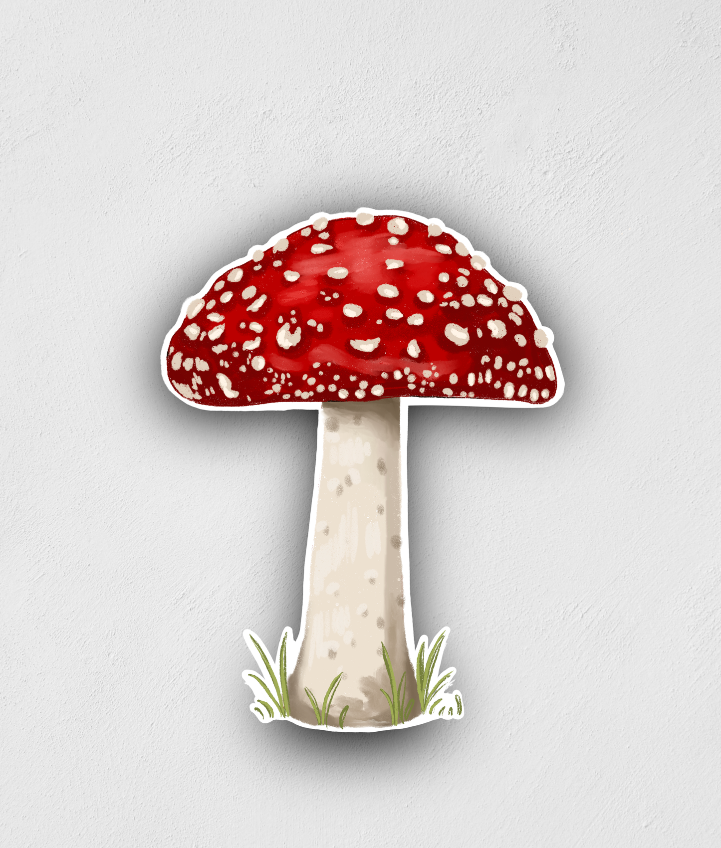Red Mushroom Vinyl Sticker