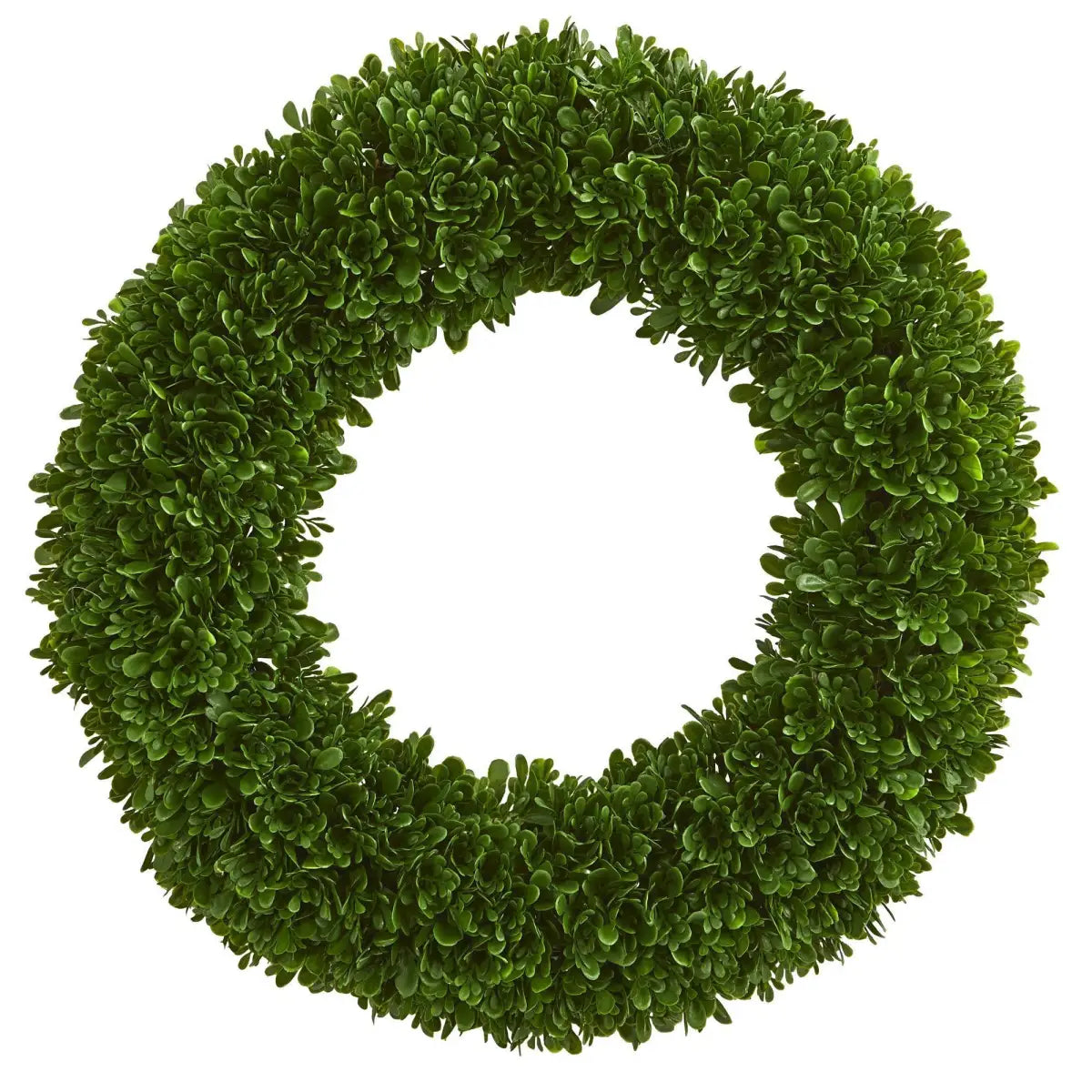 19.5” Tea Leaf Wreath UV Resistant (Indoor / Outdoor) - Nearly Natural