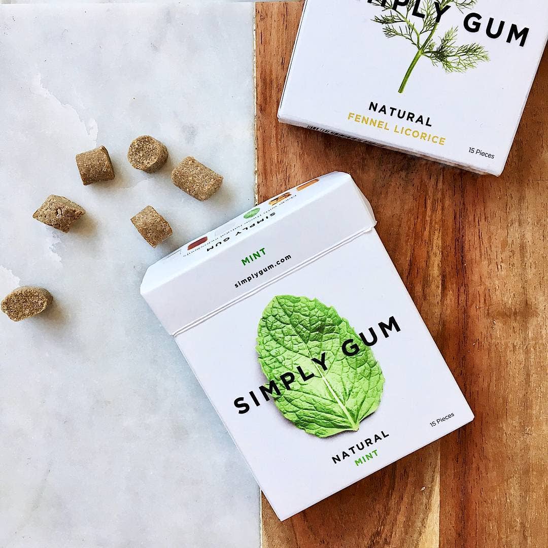 Peppermint Natural Chewing Gum - Simply Gum