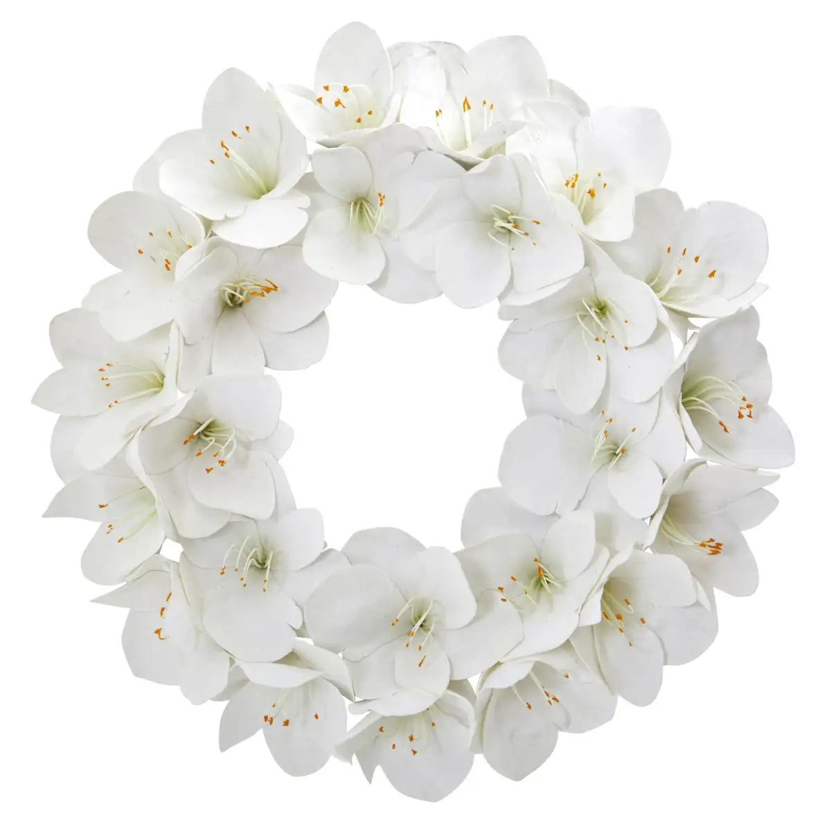24” Amaryllis Artificial Wreath - Nearly Natural
