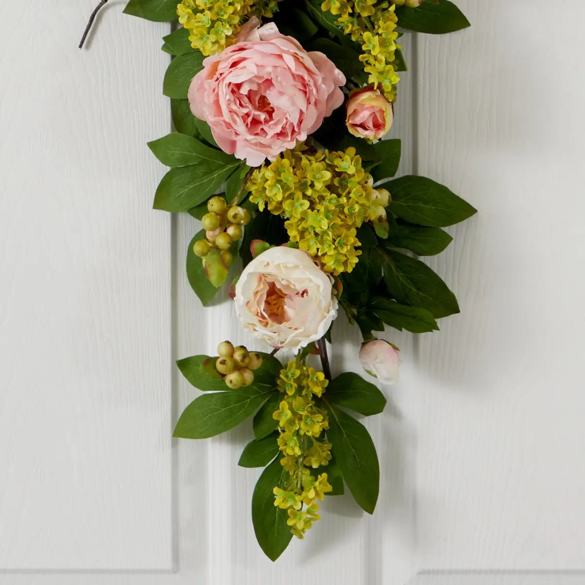 24’’ Mixed Peony & Hydrangea Teardrop - Nearly Natural