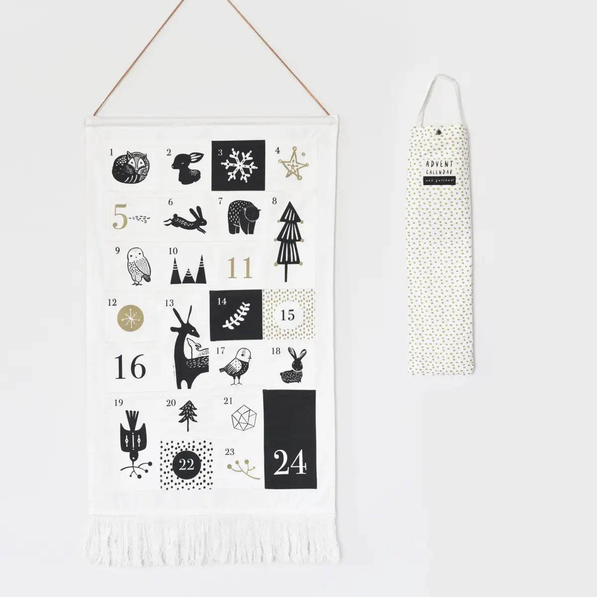 24 Pocket Advent Calendar - Winter Animals - Wee Gallery