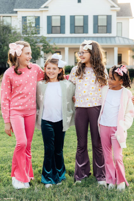 Kids Cozy Cardigan - Pink Heart - Mila & Rose ®