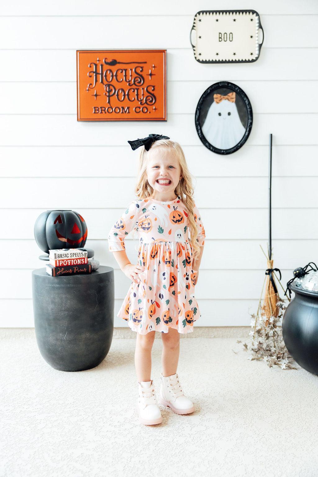 Halloween Pumpkin Twirl Dress - Mila & Rose ®