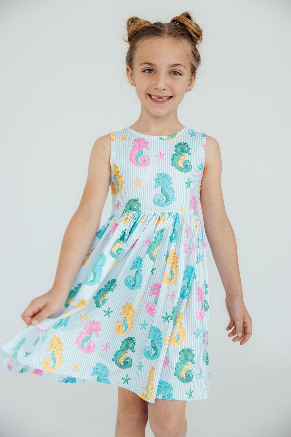 Seahorse Swirl Tank Twirl Dress - Mila & Rose ®