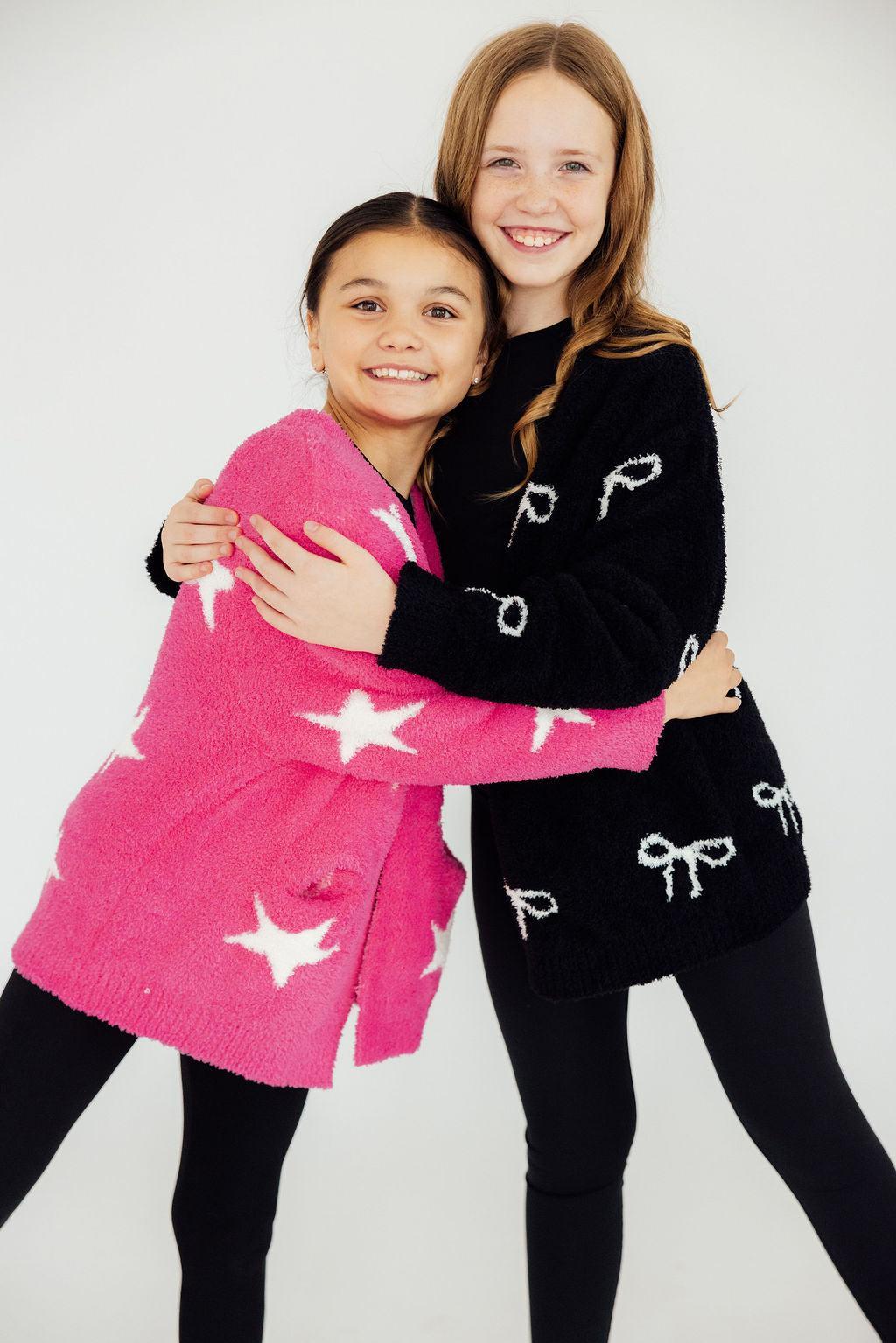 Kids Cozy Cardigan - Pink Star - Mila & Rose ®