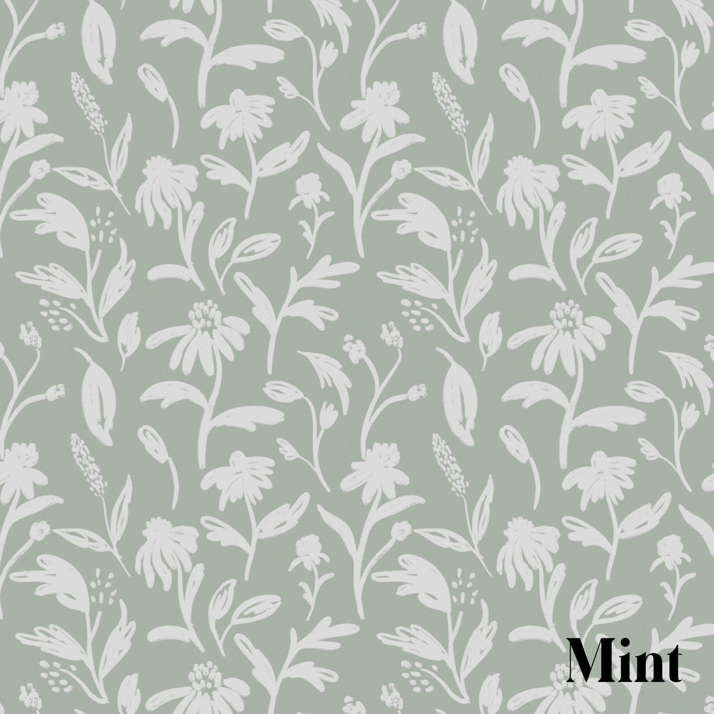 Margot Wallpaper by Angel Walker - Sample 1 foot by 1 foot / Mint - Loomwell Home Goods