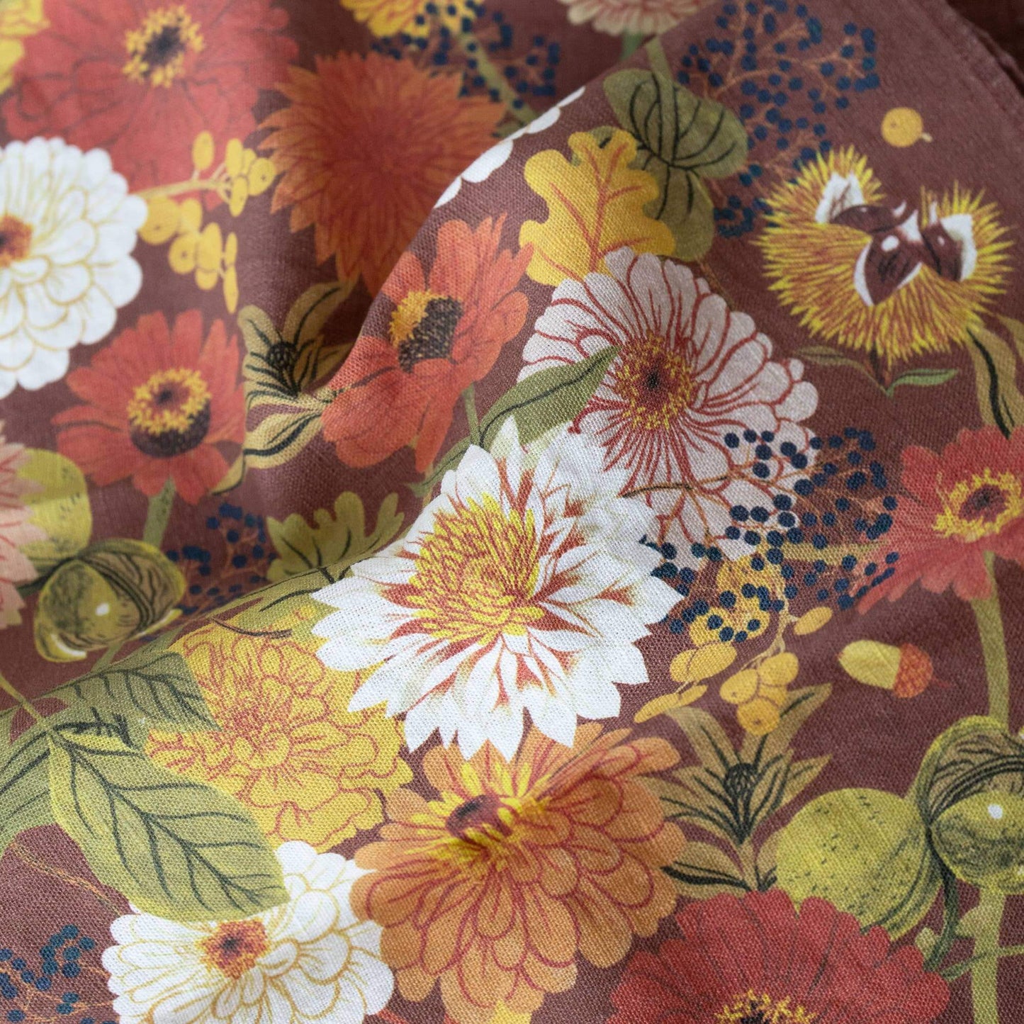 Luxury Tea Towel - Autumn - 100% Linen - Botanica Paper Co.