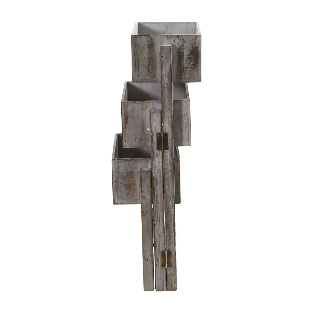 3.5’ Gray Washed Expandable Decorative Planter - Nearly Natural