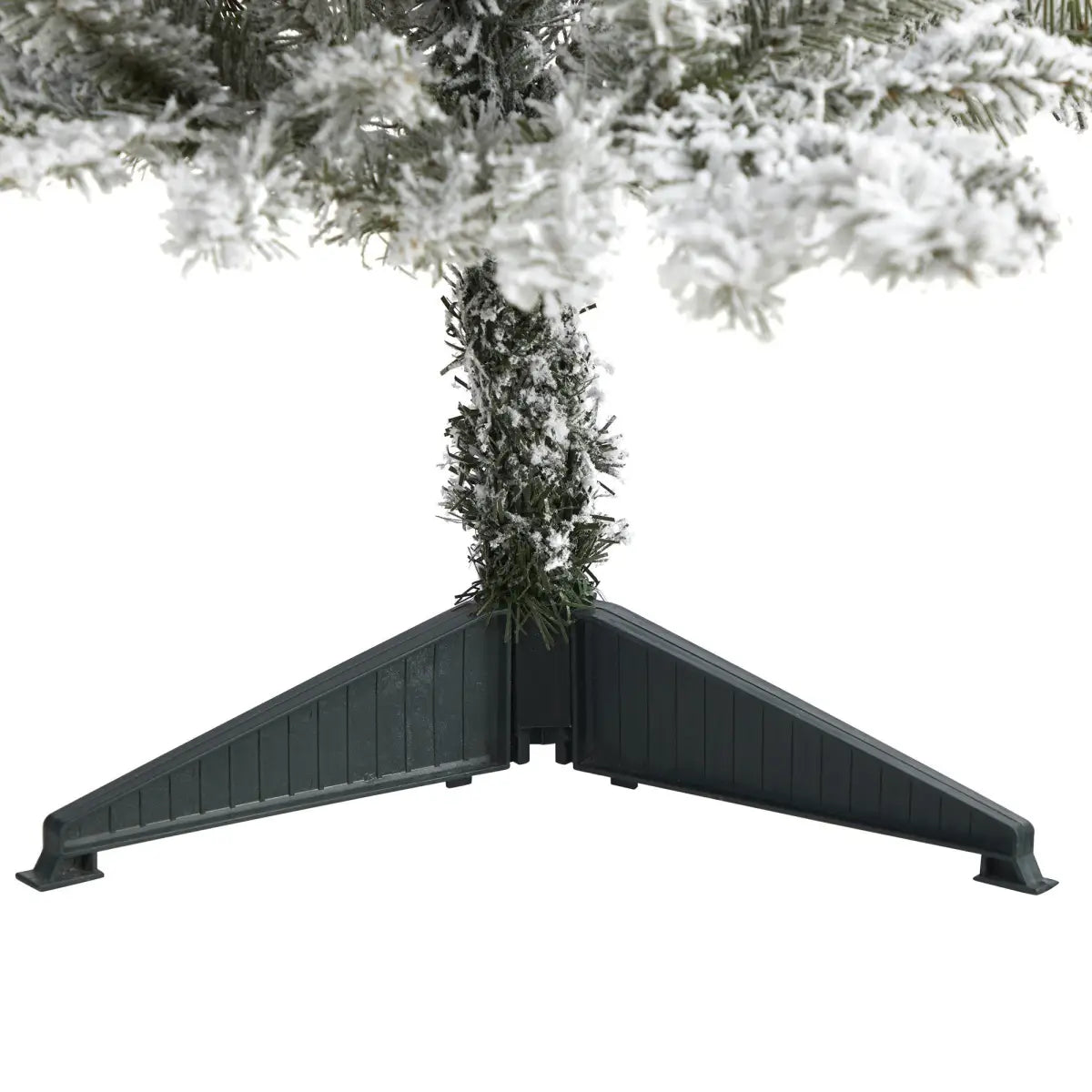 3’ Flocked West Virginia Spruce Artificial Christmas Tree with 50 Clear Lights and 142 Branches - Nearly Natural