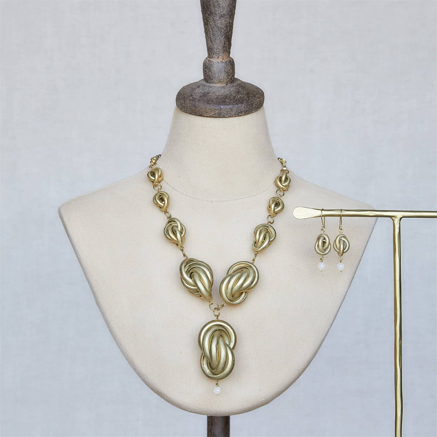 Julia Looped Necklace Brass - Brass