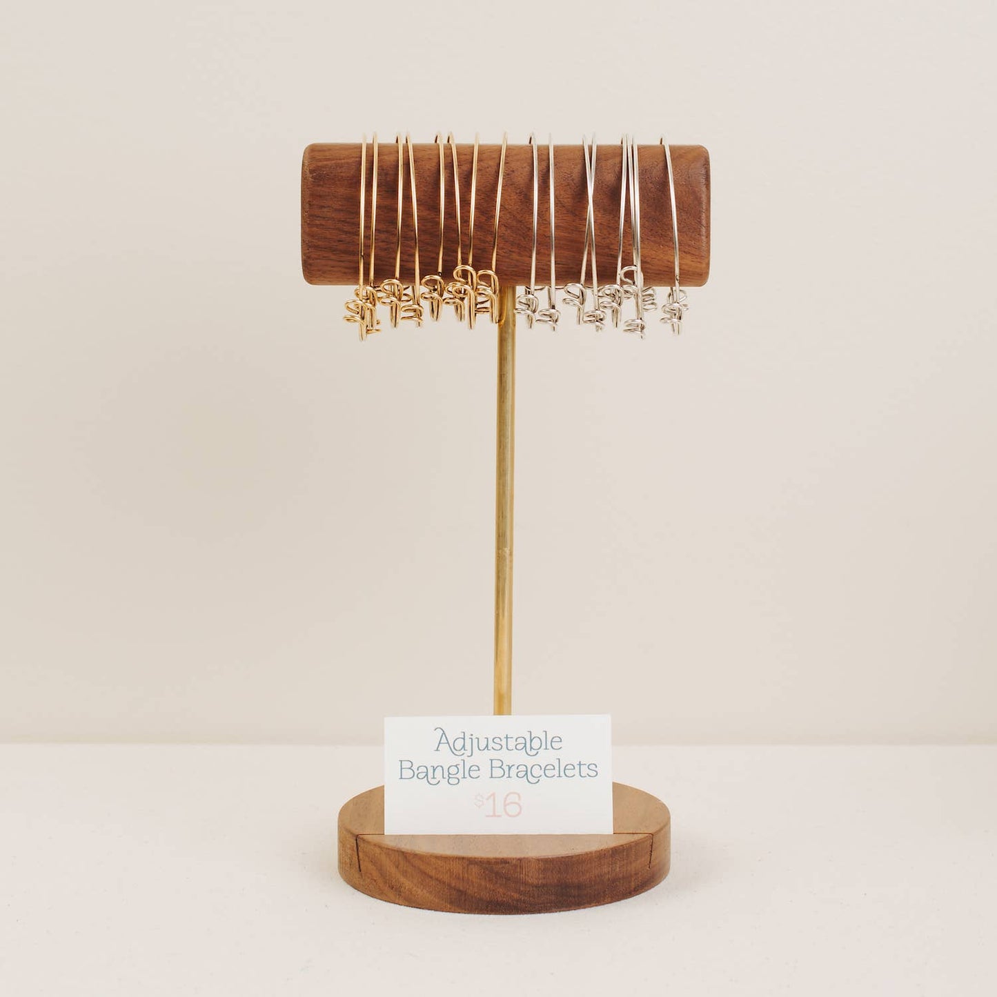 Bangle Bracelet - Gold or Silver - Adjustable - Bel Kai