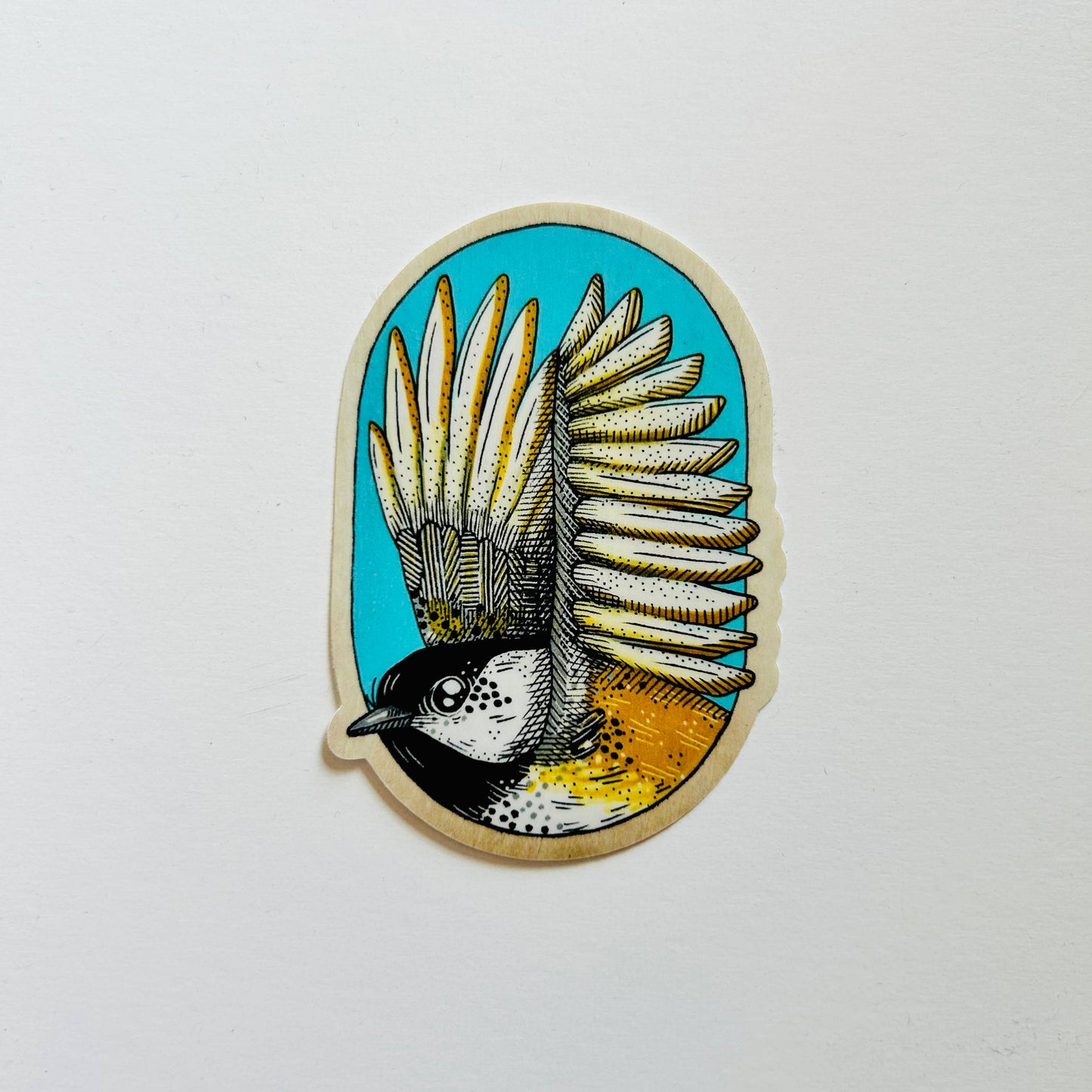 Flying Chickadee Vinyl Sticker - Dear Darlington
