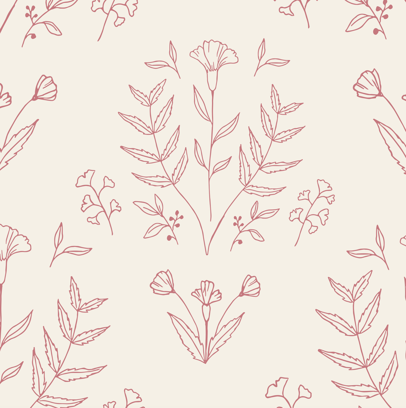 Ayla Wallpaper by Manvi Semalty - Sample 1 foot by 1 foot / Pink - Loomwell Home Goods