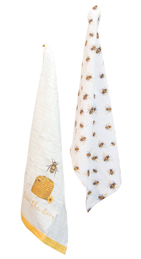 Tea Towels - Save The Bees - Set of 2 - Boston International