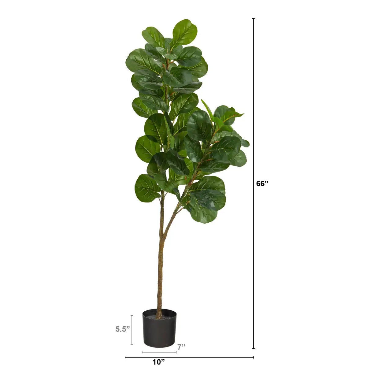 5.5’ Fiddle Leaf Fig Artificial Tree - Nearly Natural