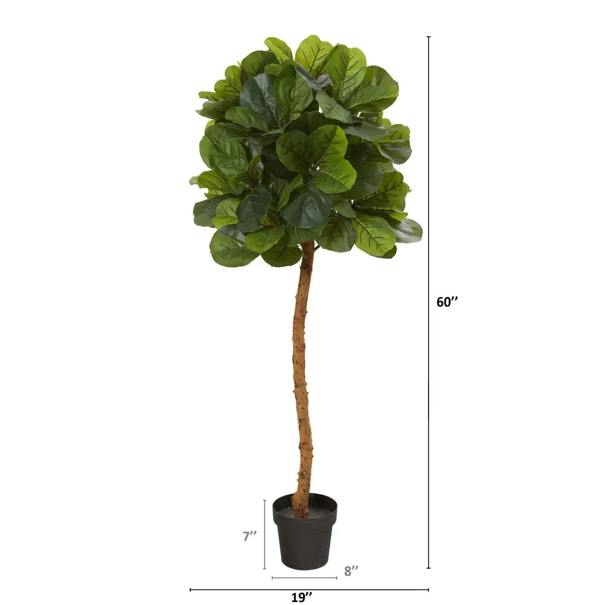 5’ Fiddle Leaf Artificial Tree (Real Touch) - Nearly Natural