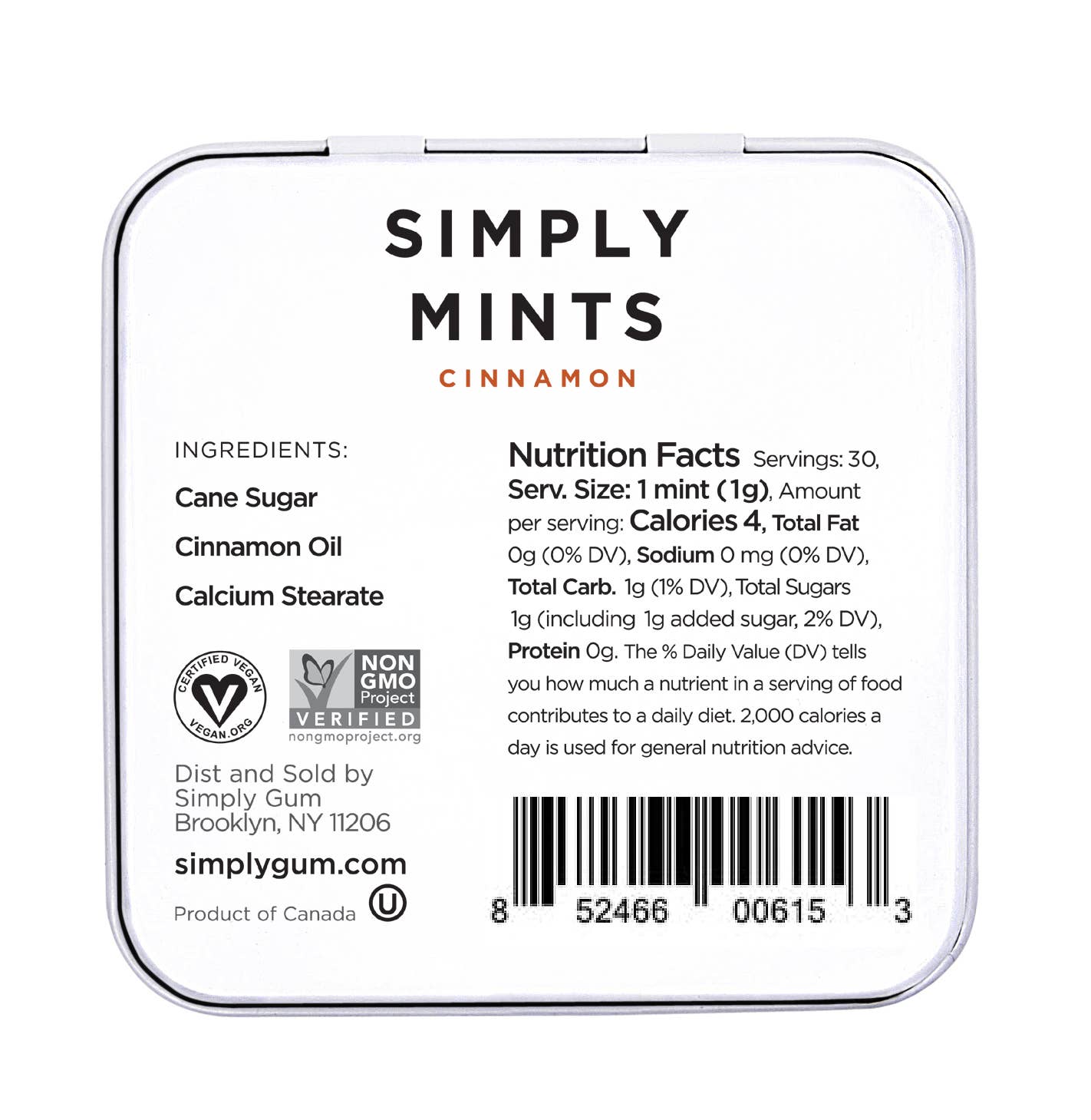 Simply Mints - Cinnamon - Simply Gum
