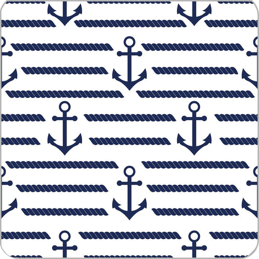 Anchor Stripe Paper Coasters, Set of 20