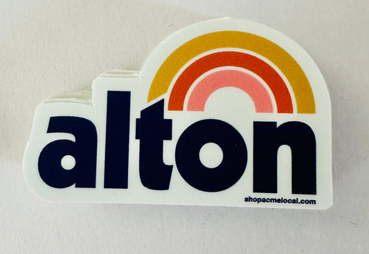 Alton Retro Rainbow Sticker