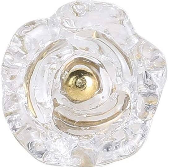 Clear Rose Glass Knob