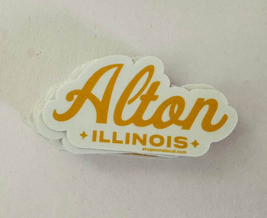 Alton Illinois - Script Sticker