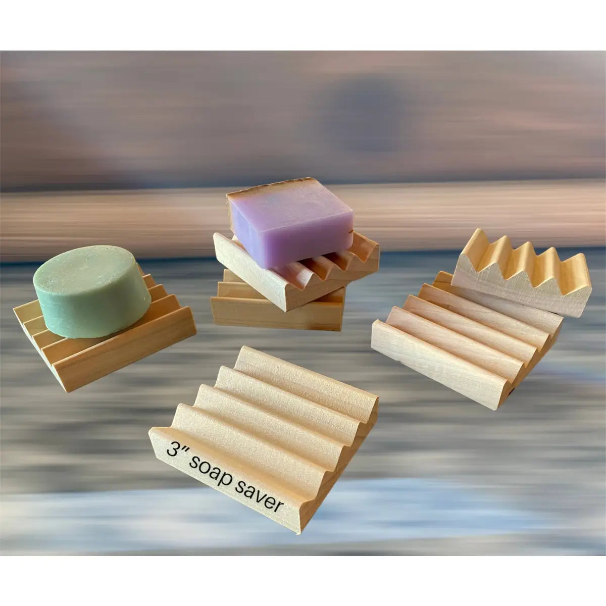 Soap or Shampoo Bar Soap Dish - 3’’ Square - Howells Wood Products