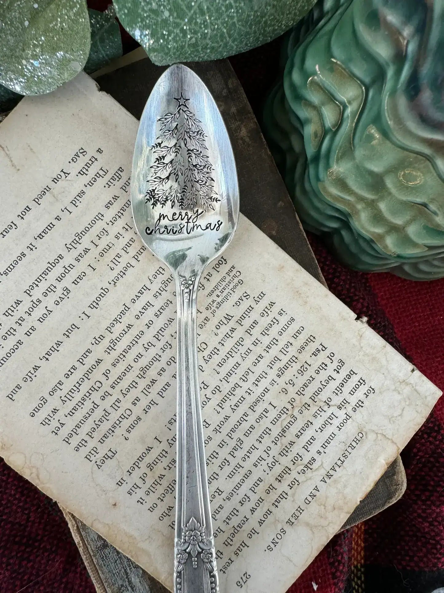 Merry Christmas - Vintage Stamped Spoon - The Sassy Barn