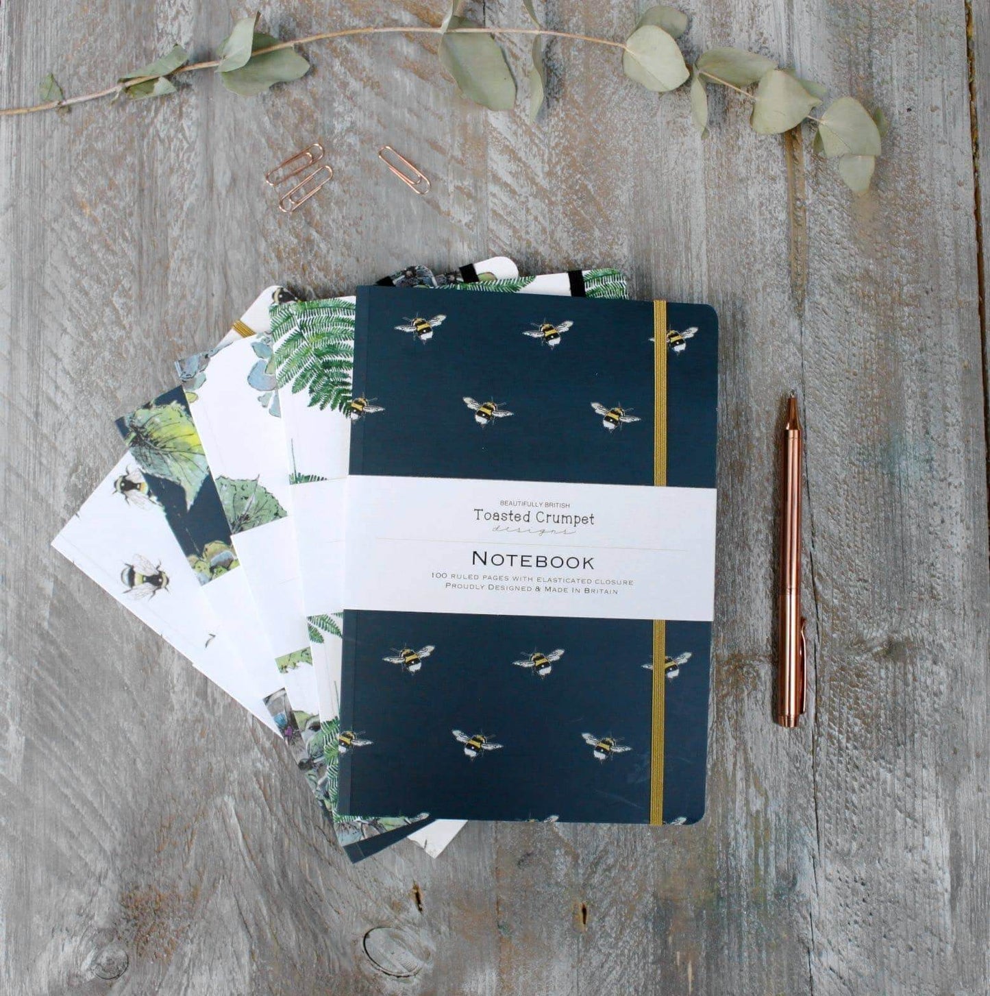 Lined Notebook Journal - Woodland Fern - Toasted Crumpet