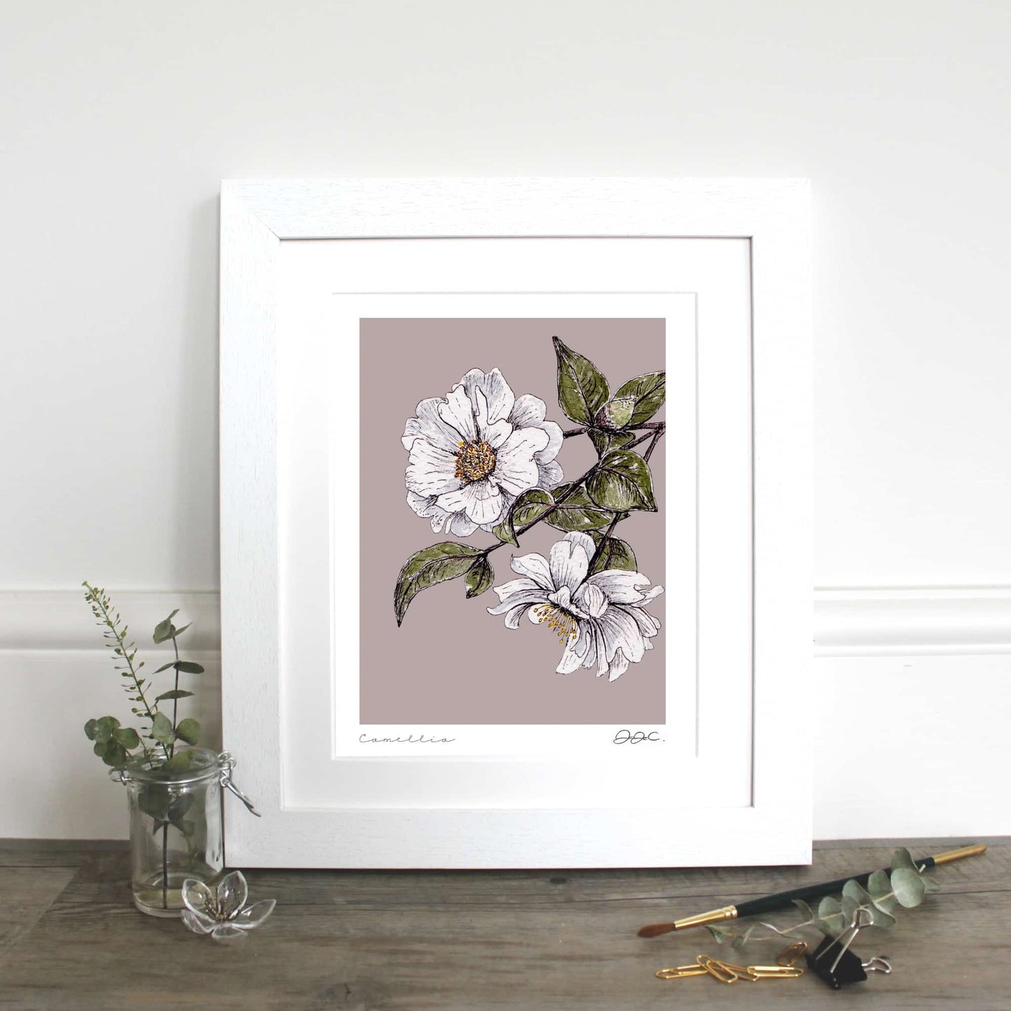 Fine Art Print - Camellia - 11X14" Mounted