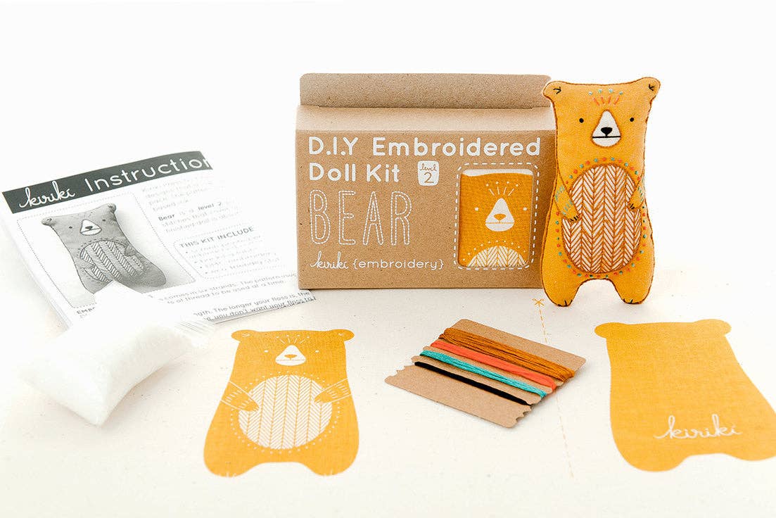 Bear - Embroidery Kit - Kiriki Press
