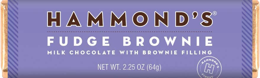 Fudge Brownie Ganache - Milk Chocolate Bar - Hammond’s Candies