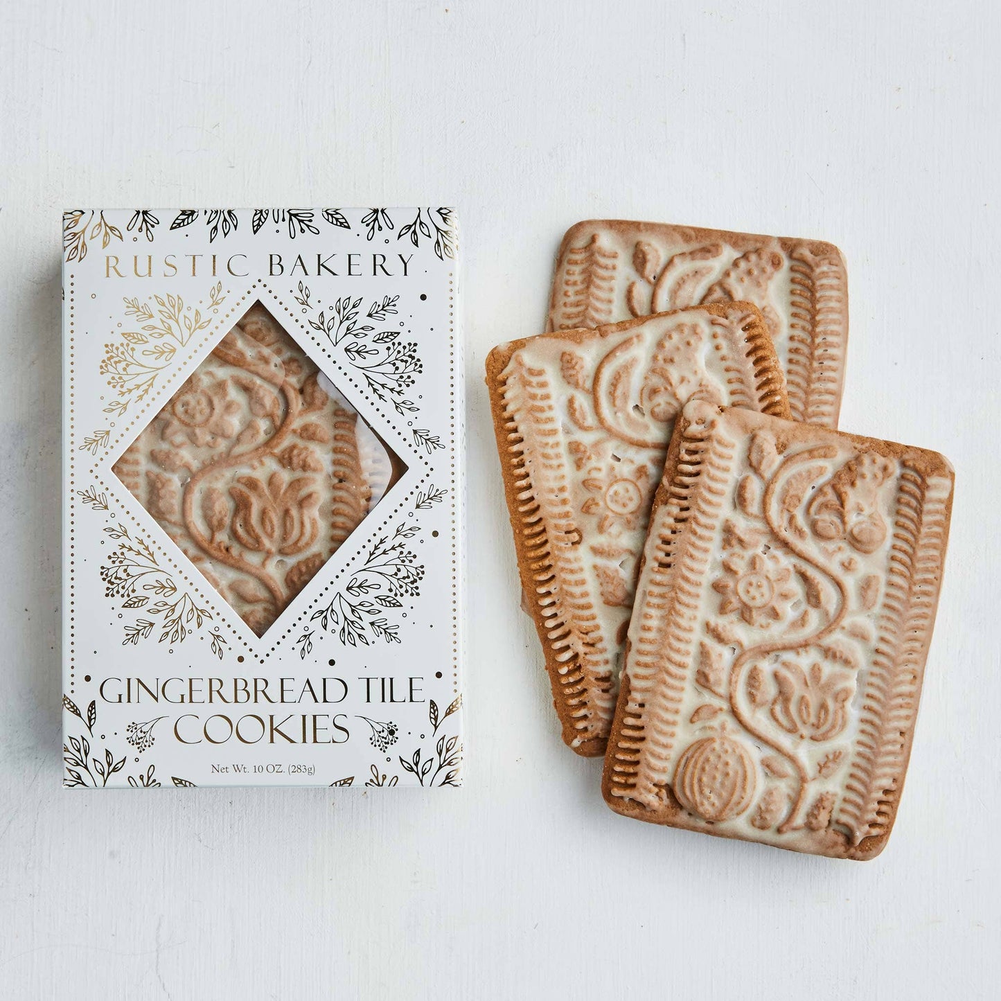 Large Gingerbread Tiles Christmas Cookies - Rustic Bakery