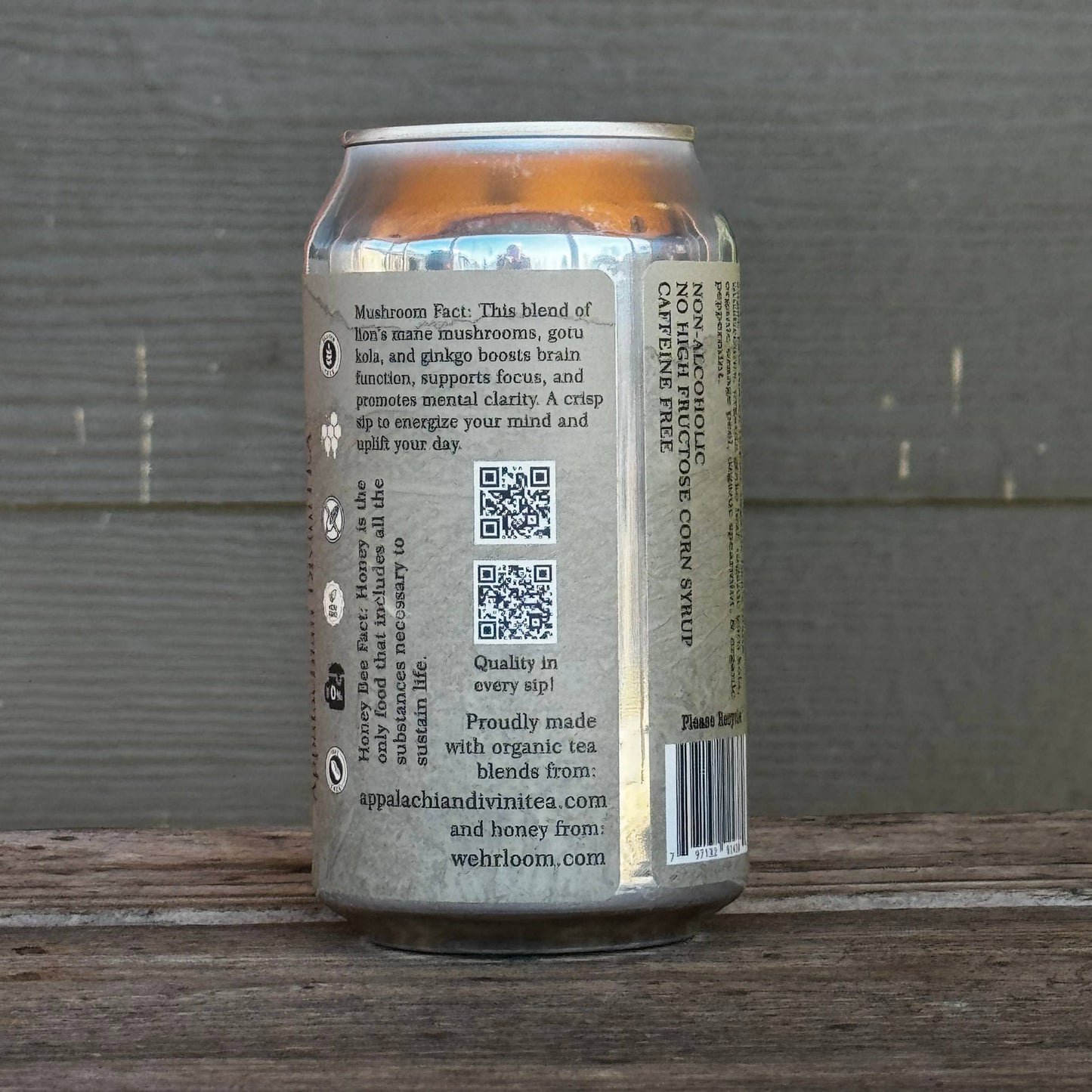 Lion’s Mane Iced Tea with Honey - Organic - Brain Boost - Wehrloom Honey