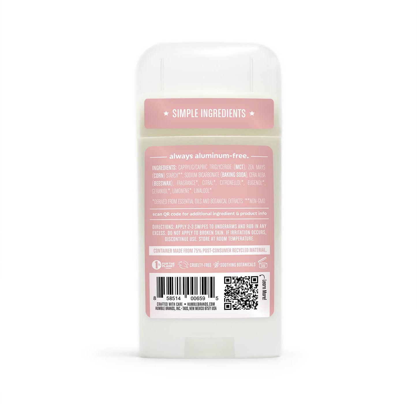Natural Deodorant - Moroccan Rose - Humble Brands Inc.