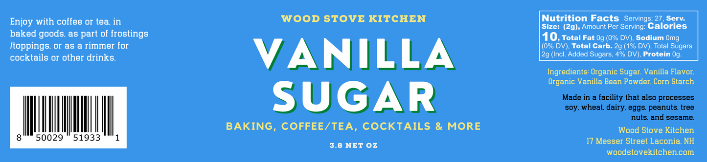 Vanilla Sugar in Jar - Wood Stove Kitchen