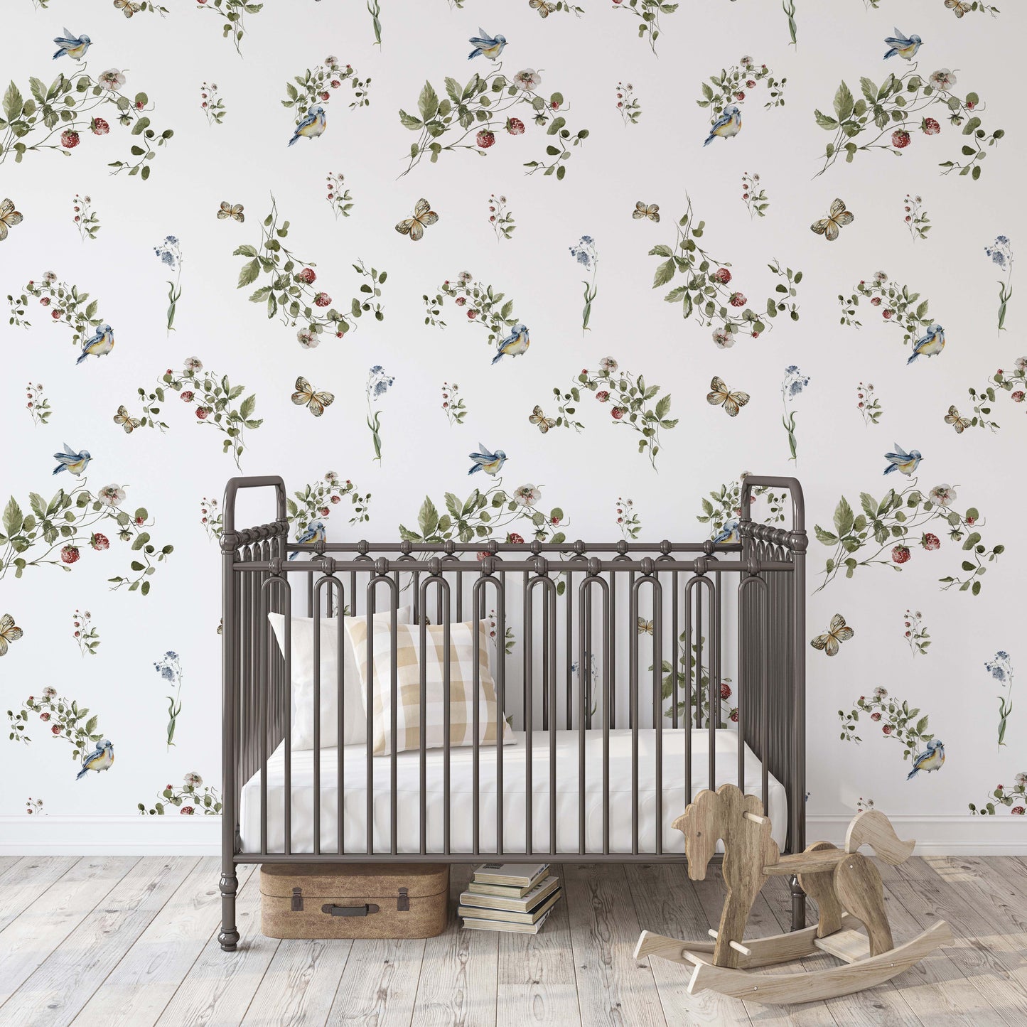 Anne Birds and Berries Wallpaper - Loomwell Home Goods