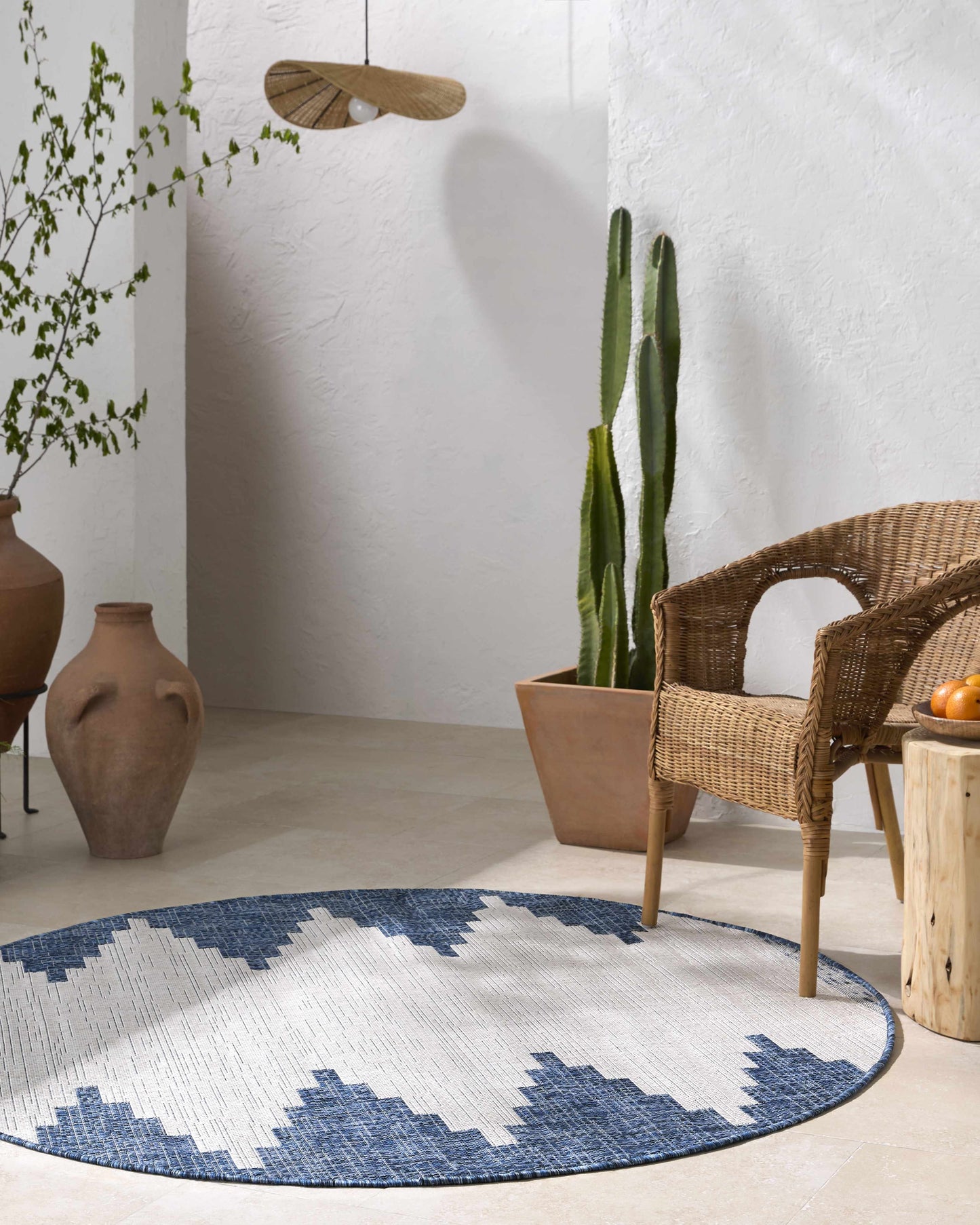 Djugun Navy Indoor & Outdoor Rug - Boutique Rugs