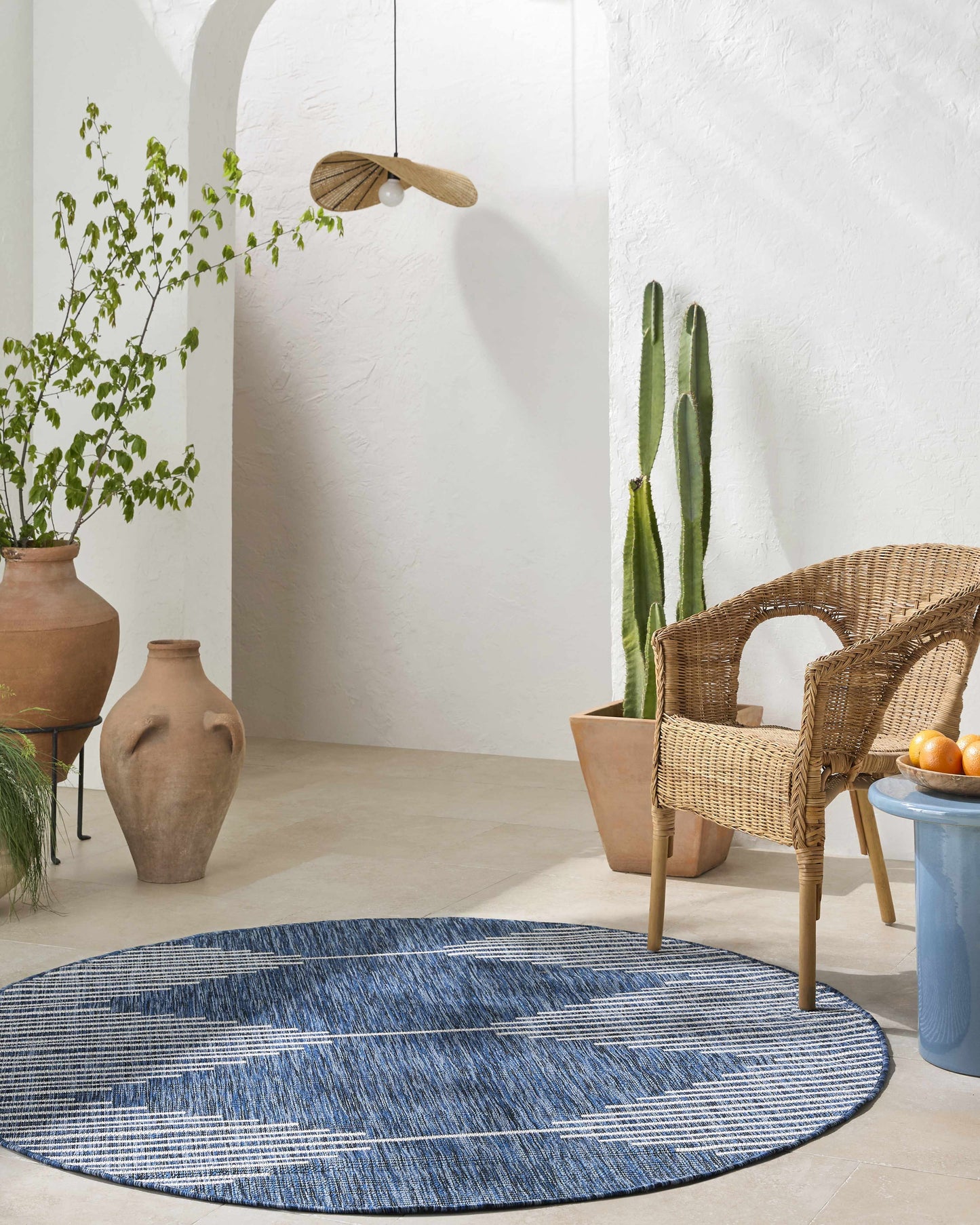 Stephan Navy Outdoor Rug - Boutique Rugs