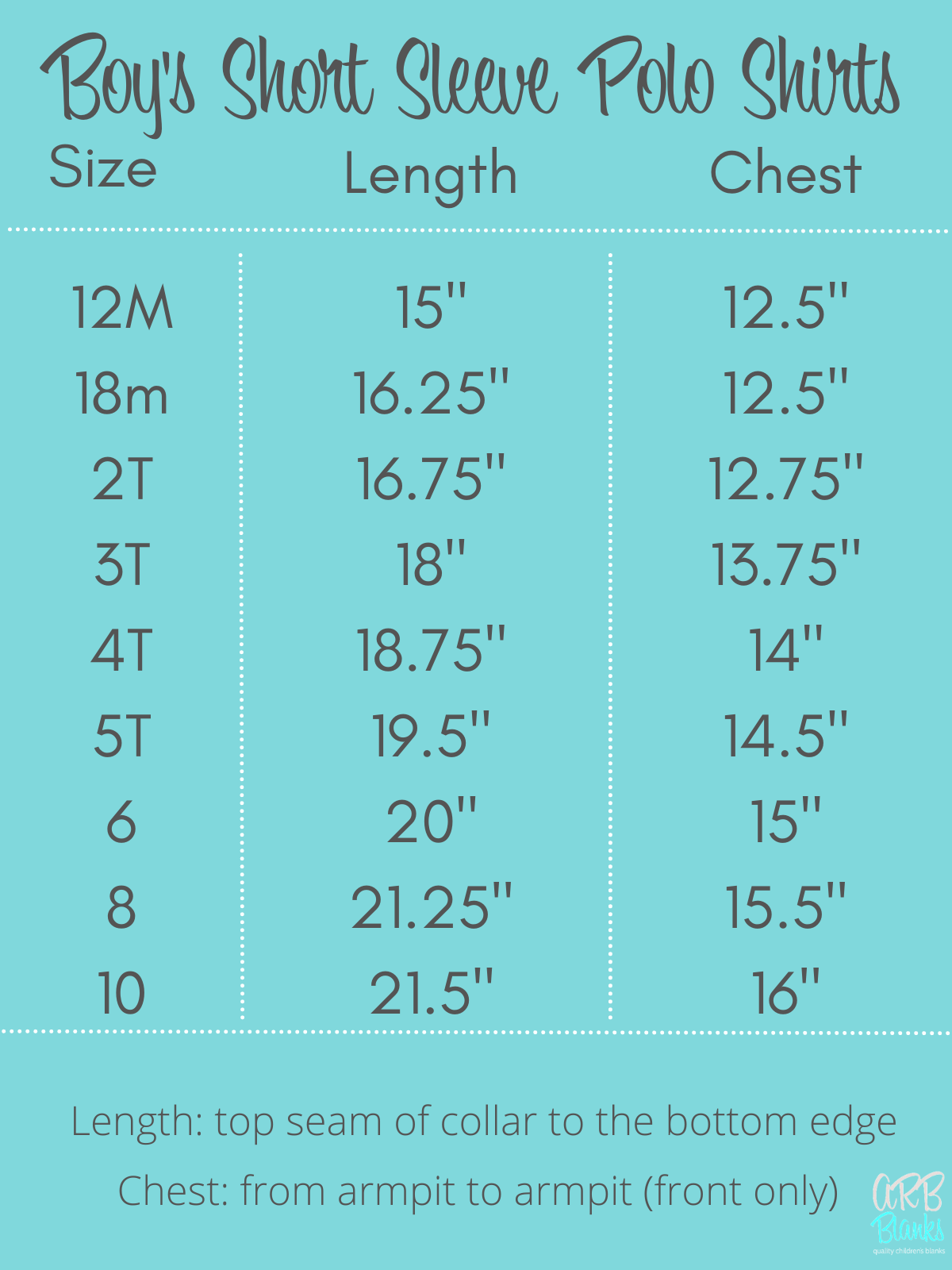 Boy’s Short Sleeve Polo Shirts - ARB Blanks