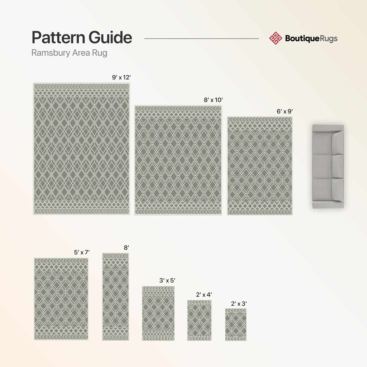 Ramsbury Denim Blue Wool Rug - Boutique Rugs