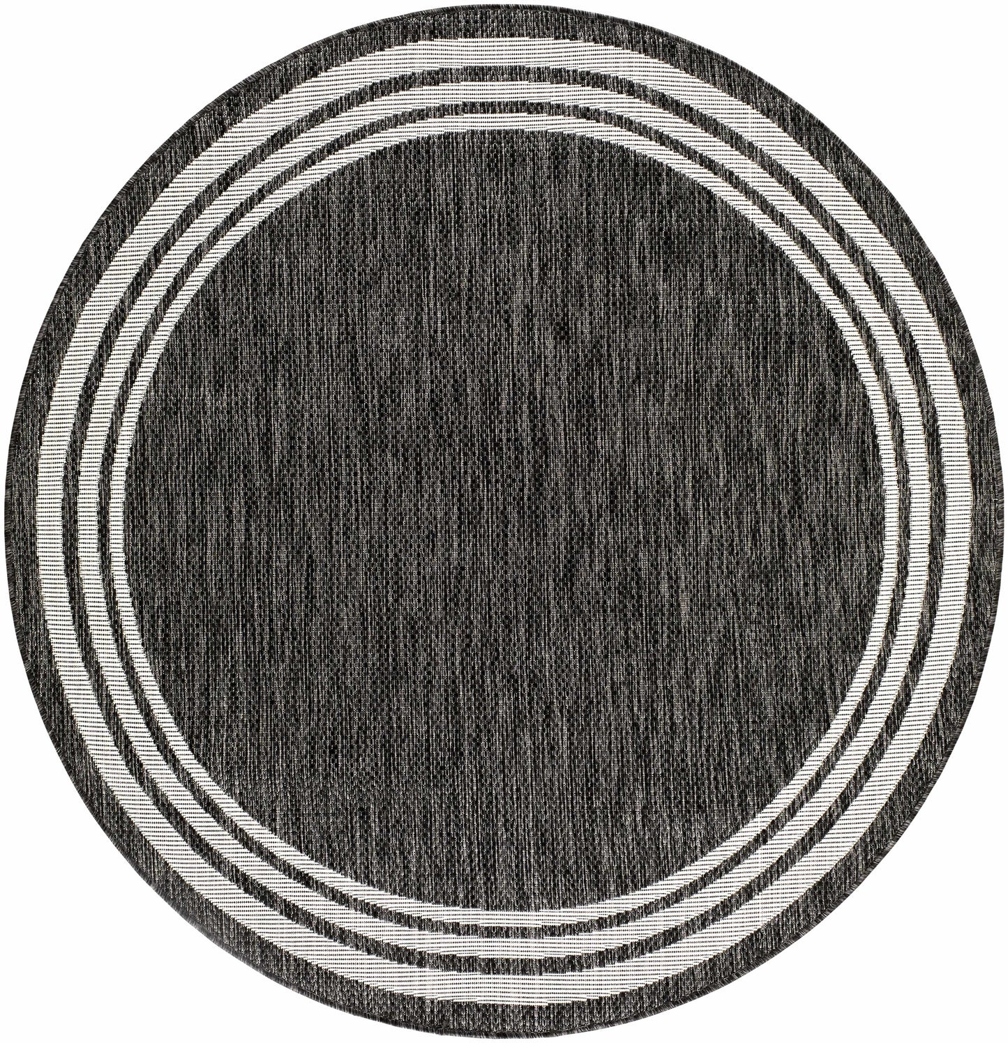 Coonamble Bordered Antrasit Outdoor Rug - Boutique Rugs