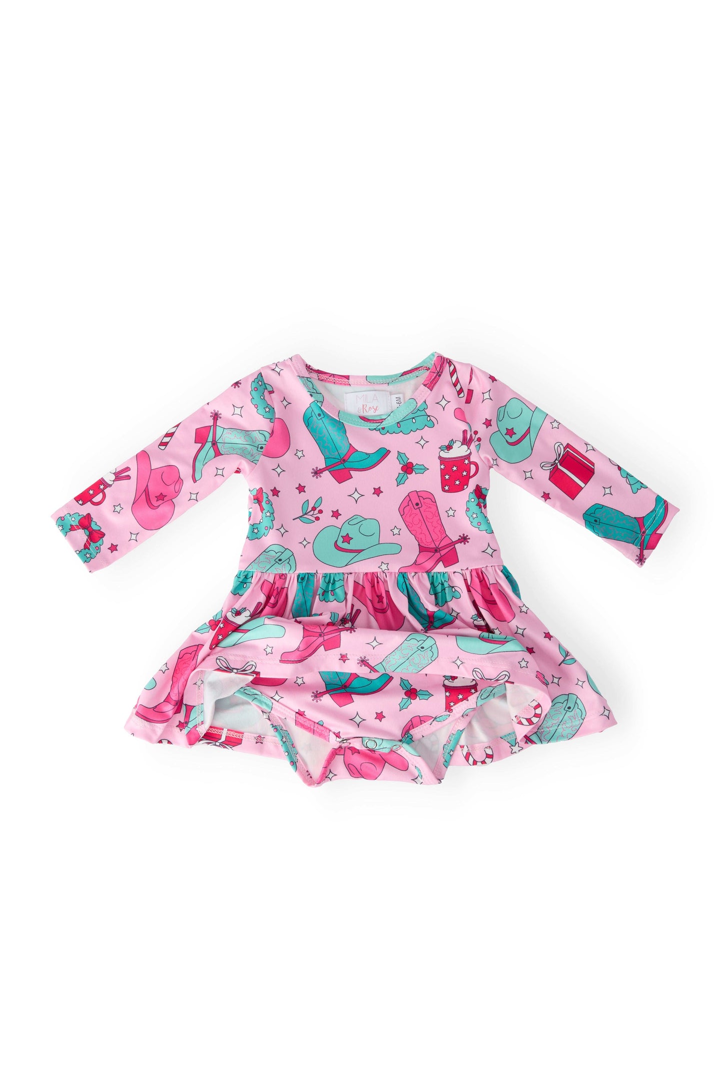 Christmas Cowgirl L/S Twirl Bodysuit - Mila & Rose ®