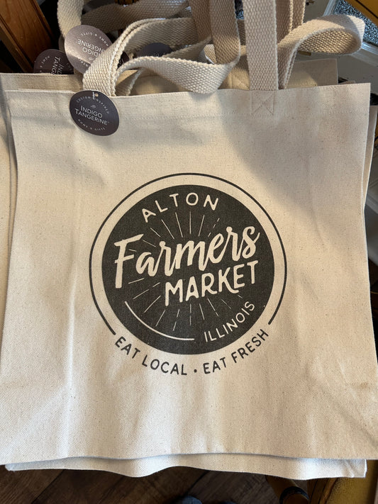 Farmers Market Eat Local - Alton Illinois - Tote Bag
