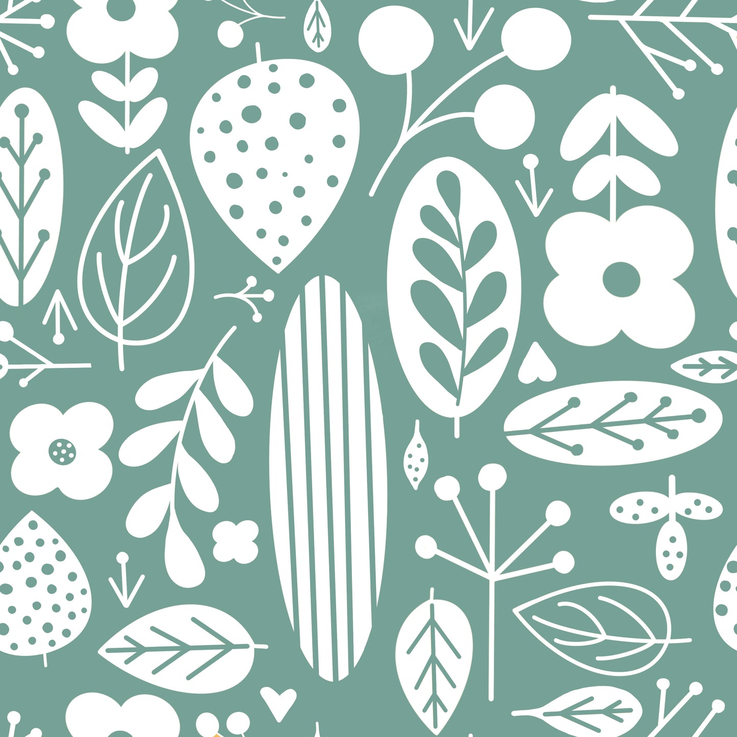 Senna Wallpaper by Sara Mari - Sample 1 foot by 1 foot / Teal - Loomwell Home Goods